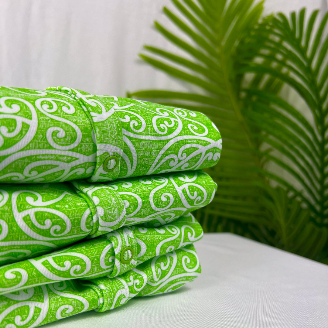 Iti (Kakariki/Green) Long sleeve onesie