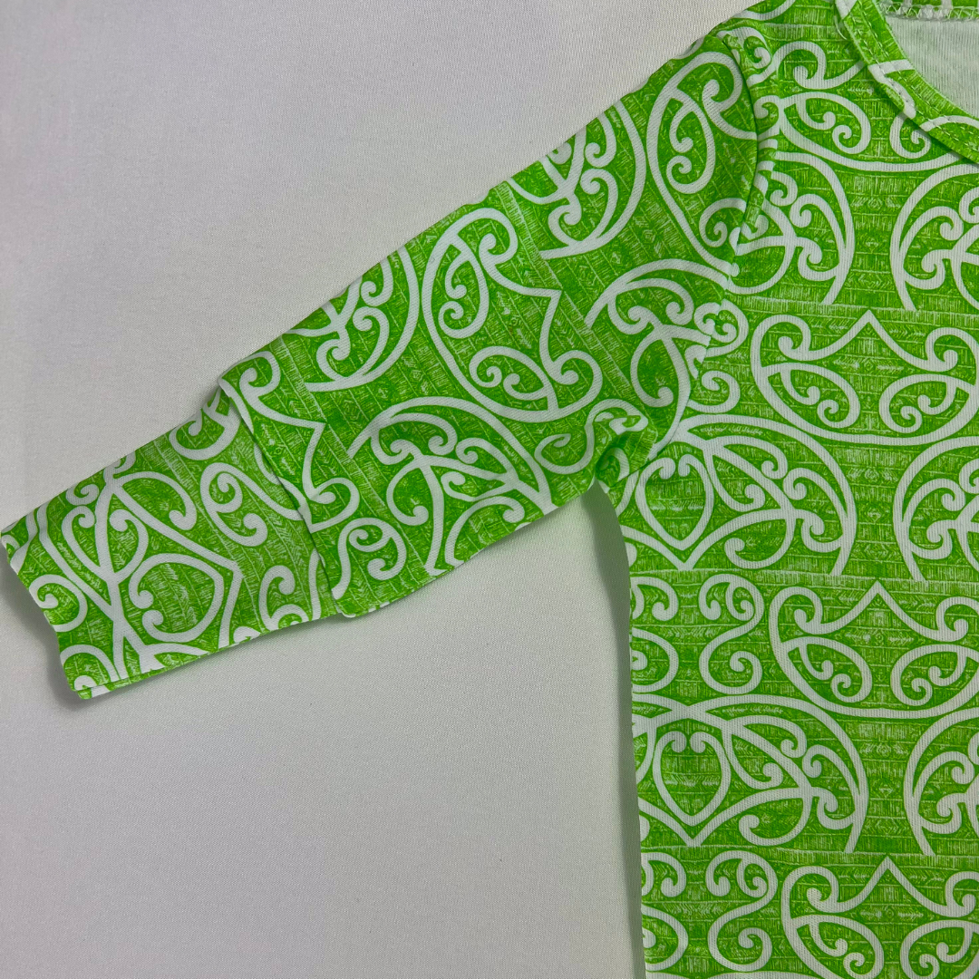 Iti (Kakariki/Green) Long sleeve onesie