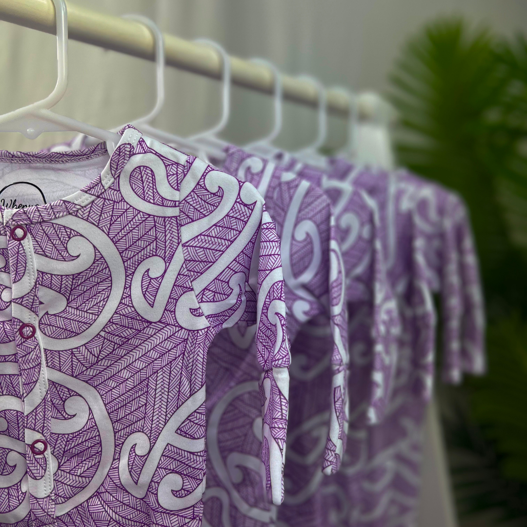Nui (Purple) Long Sleeve Onesie