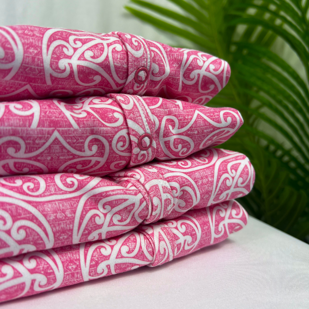 Iti (Māwhero/Pink) Long Sleeve Onesie