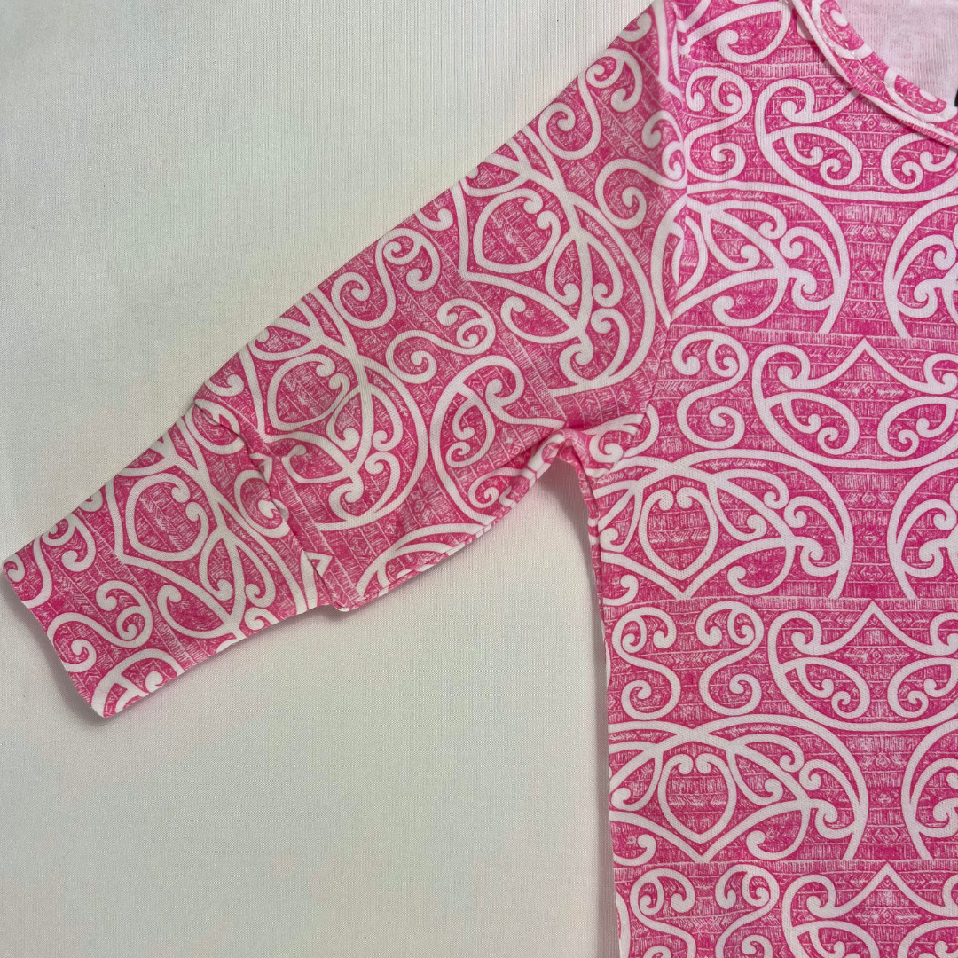 Iti (Māwhero/Pink) Long Sleeve Onesie