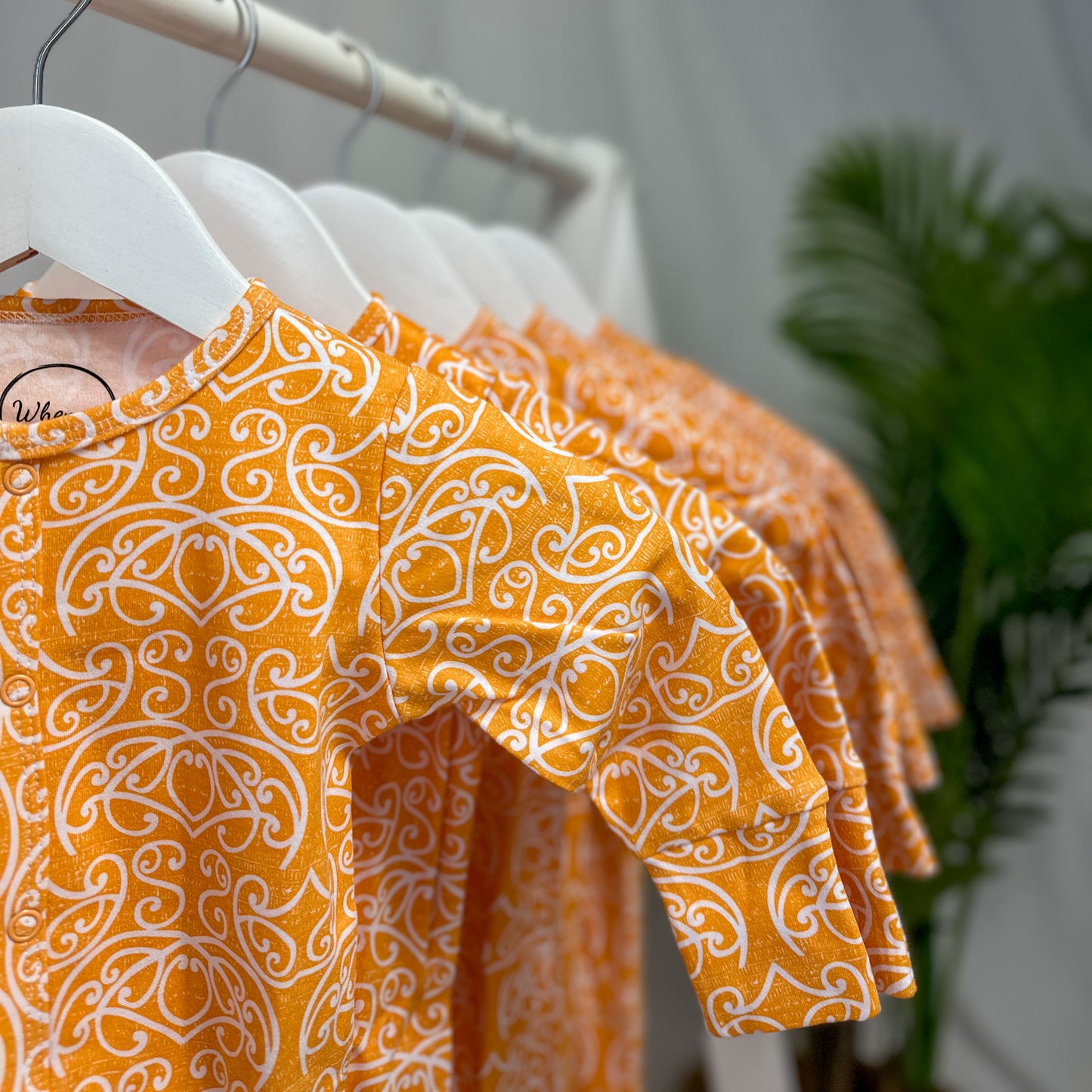 Iti (Arani/Orange) Long Sleeve Onesie