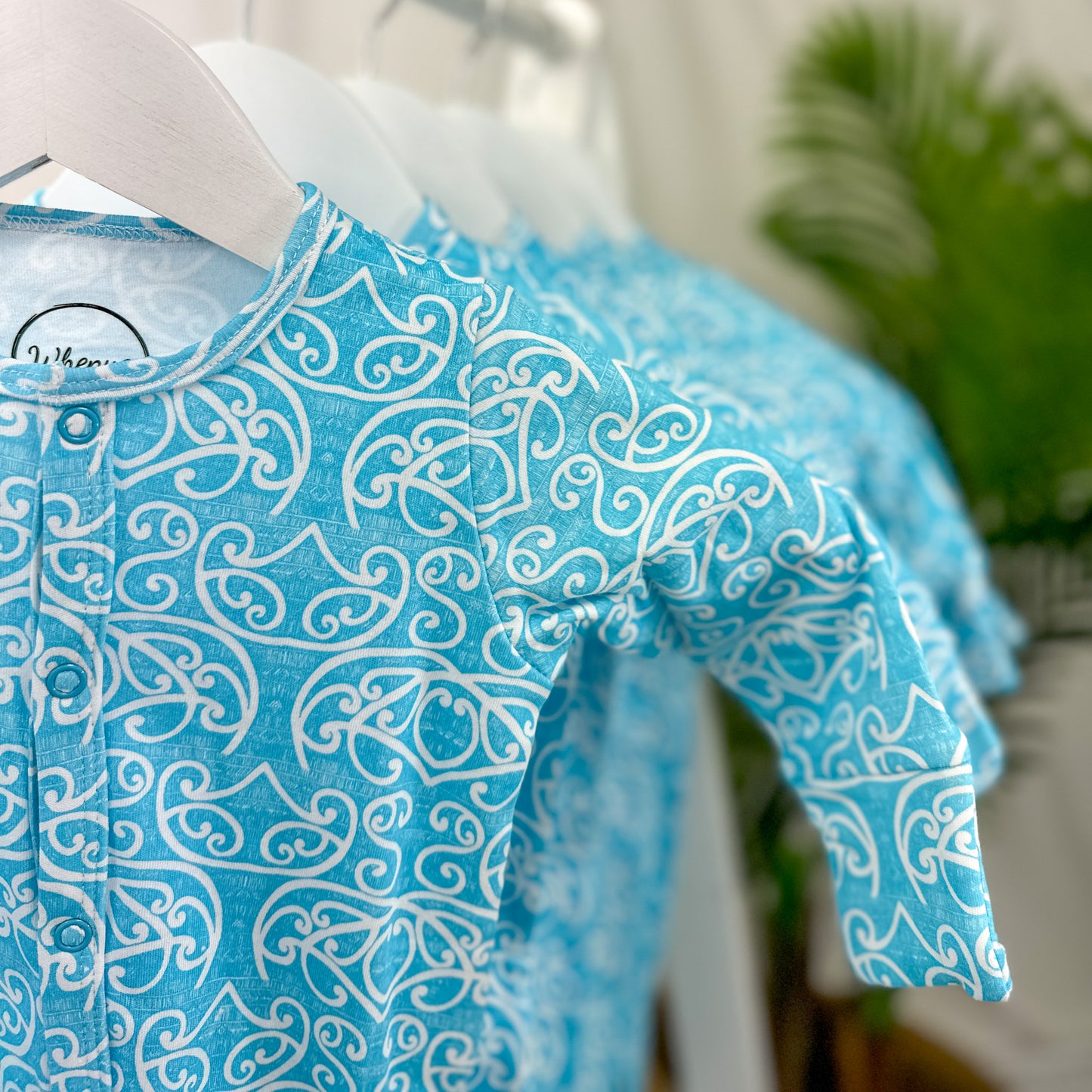 Iti (Kikorangi/Blue) Long Sleeve Onesie