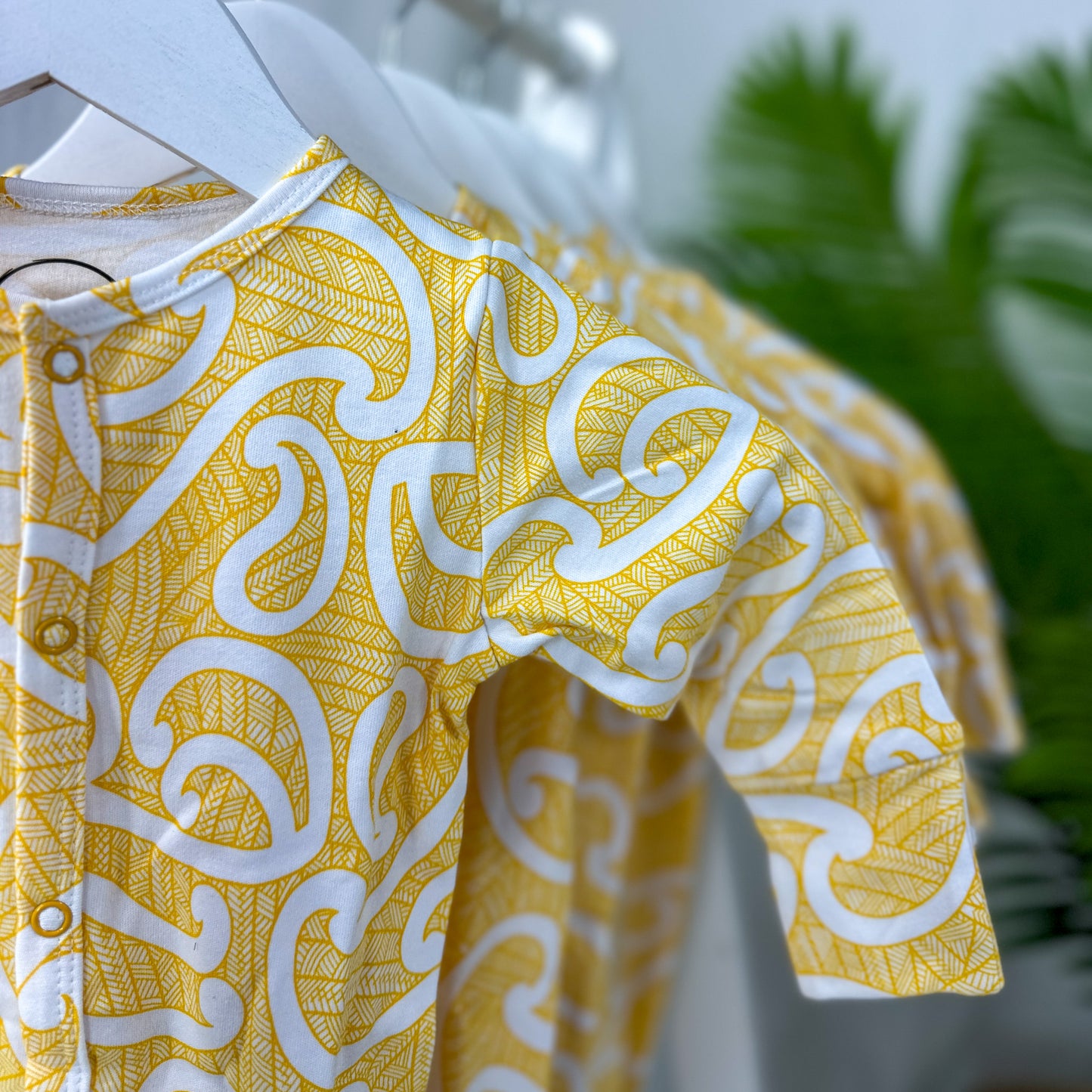 Nui (Kowhai/Yellow) Long Sleeve Onesie