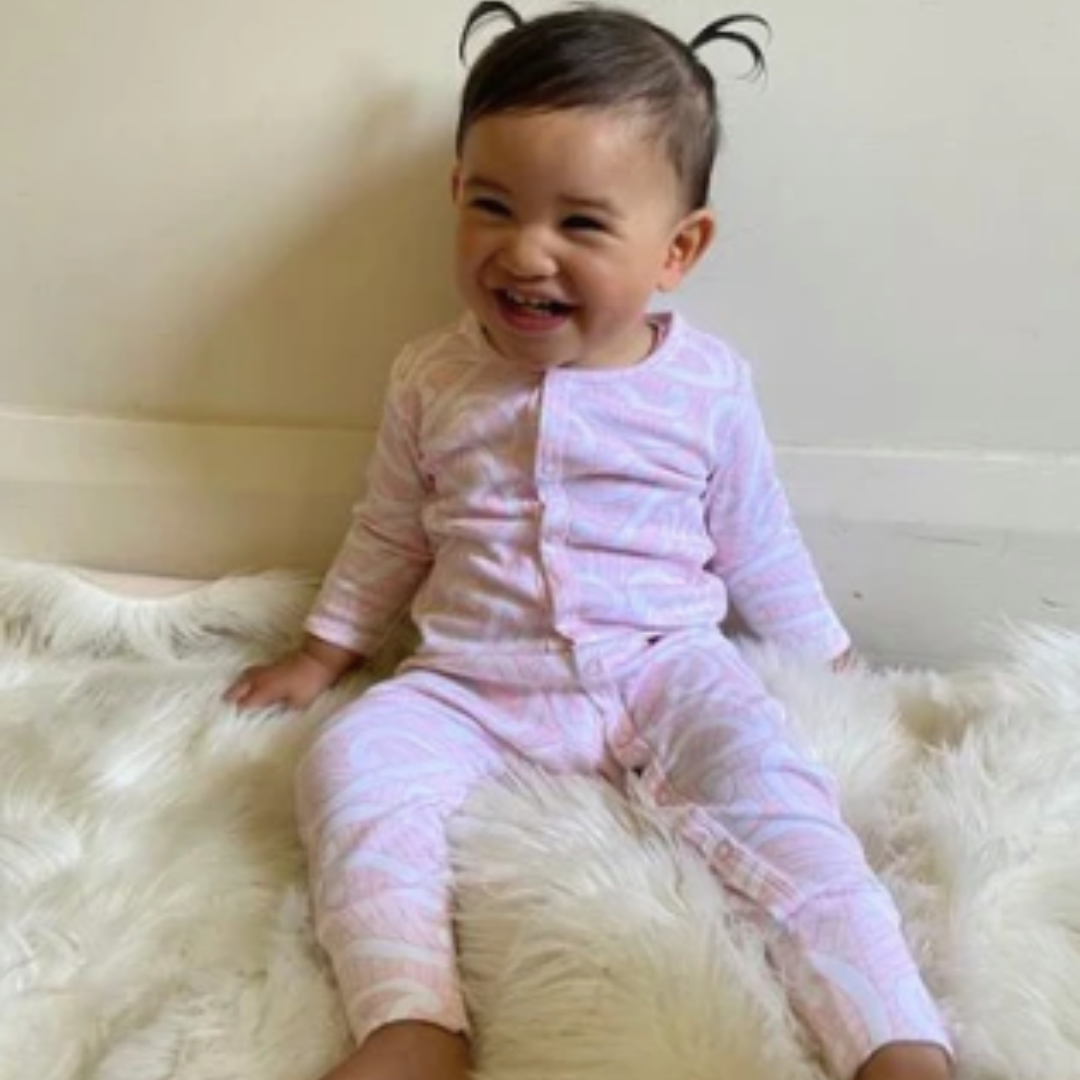 Nui (Māwhero/Pink) Long Sleeve Onesie