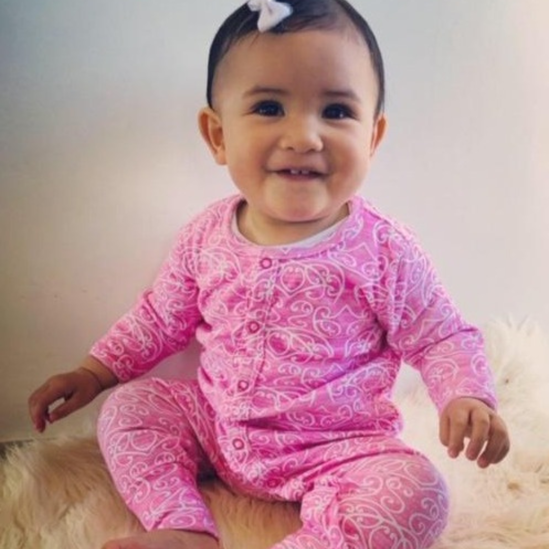 Iti (Māwhero/Pink) Long Sleeve Onesie