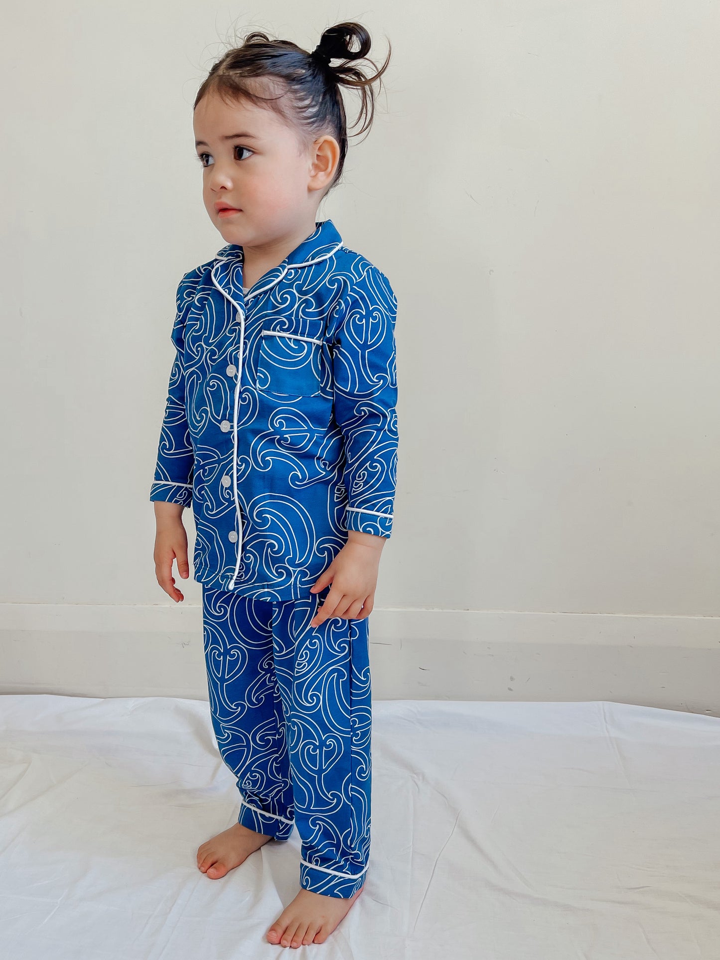 Whenua Pj Set (Kids Unisex Kikorangi)