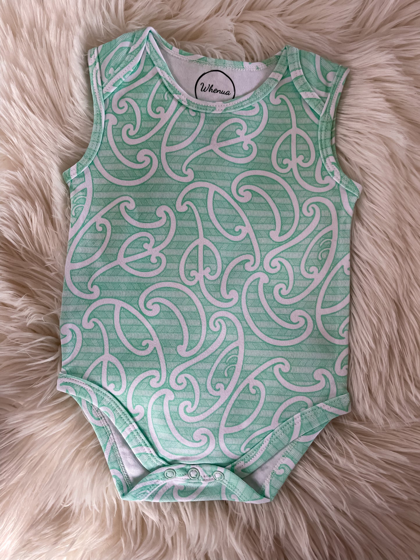 Raumati (Kārikiōrangi/Teal) Singlet Onesie