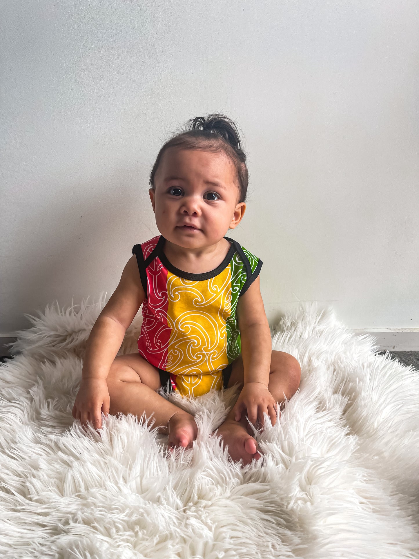Zion/Rasta - Block Colour - Singlet Onesie