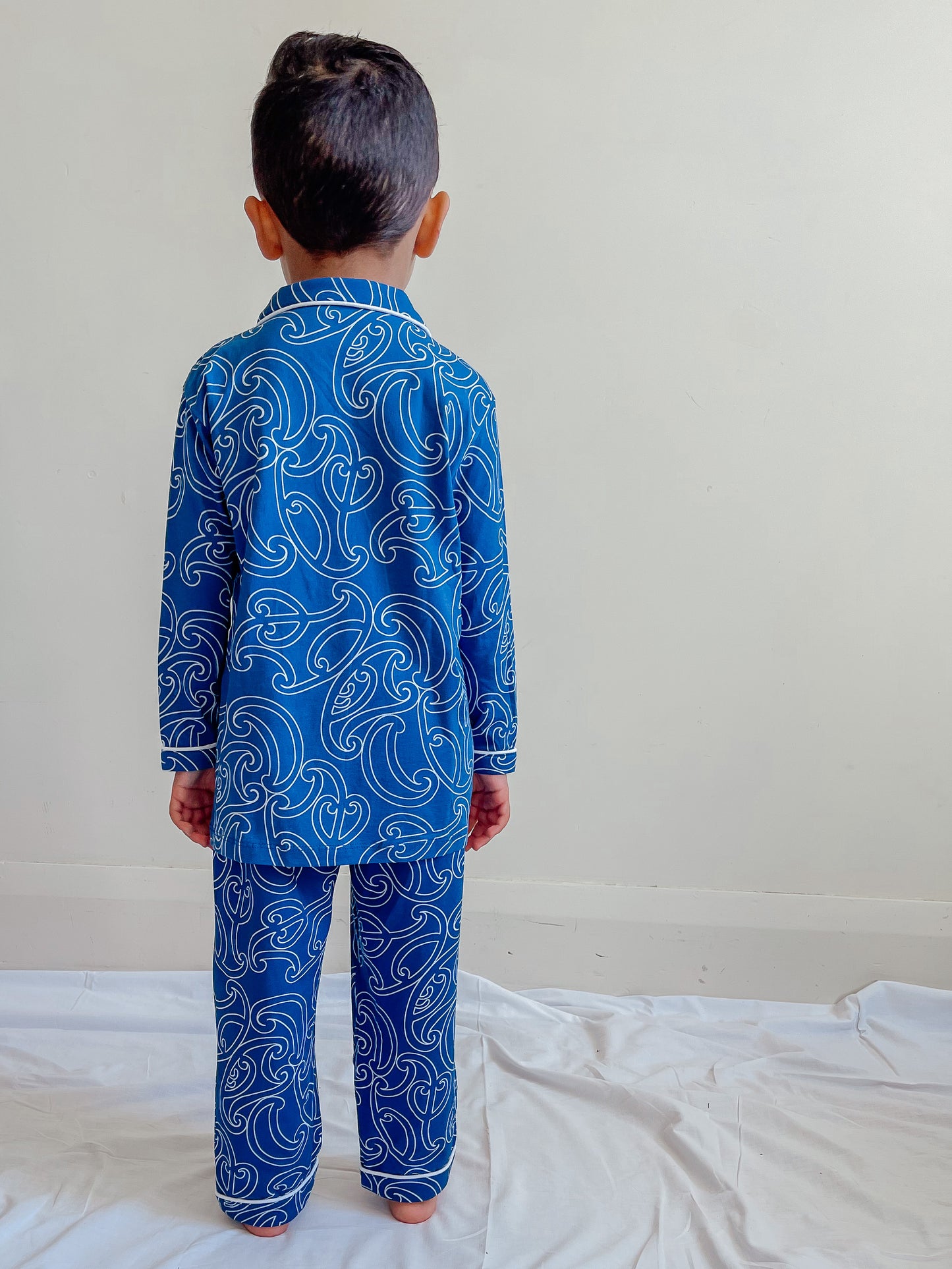 Whenua Pj Set (Kids Unisex Kikorangi)