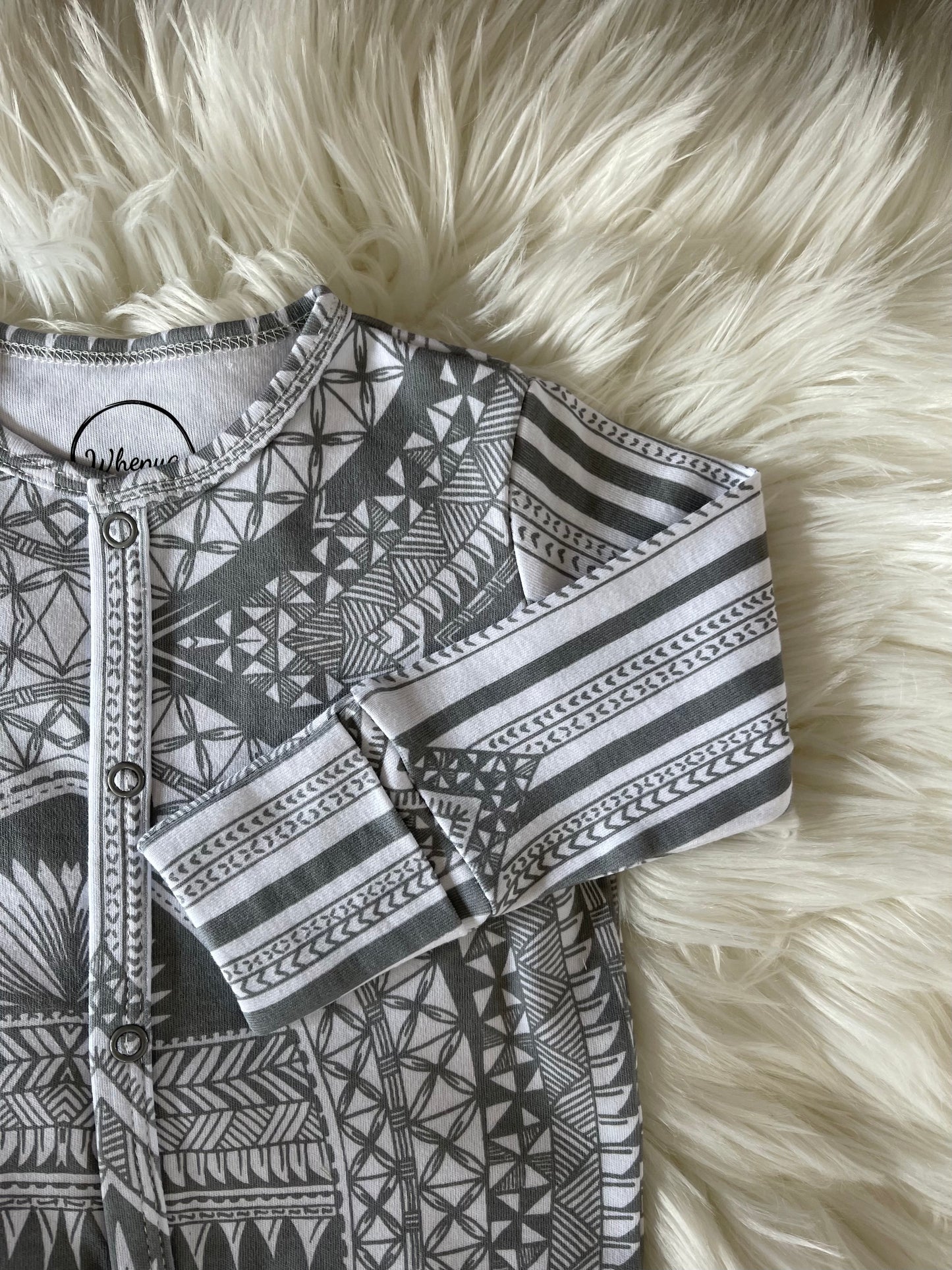 Poly (Grey) Long Sleeve Onesie
