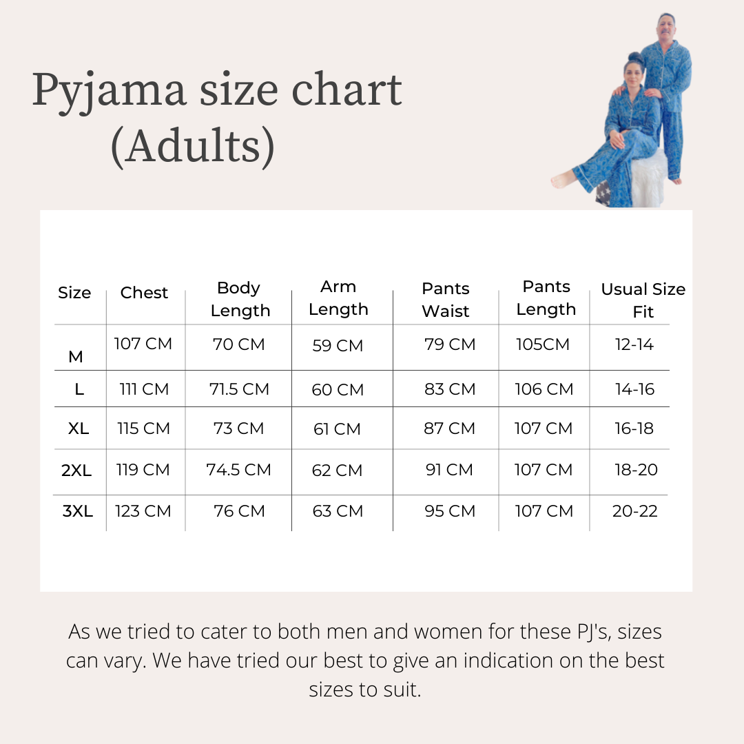 Whenua Pj Set (Adult Kikorangi)