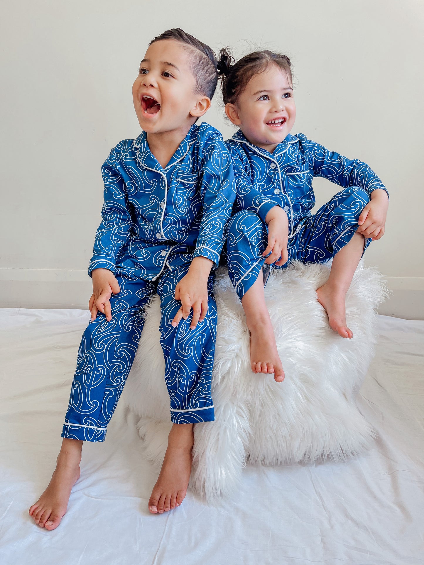 Whenua Pj Set (Kids Unisex Kikorangi)