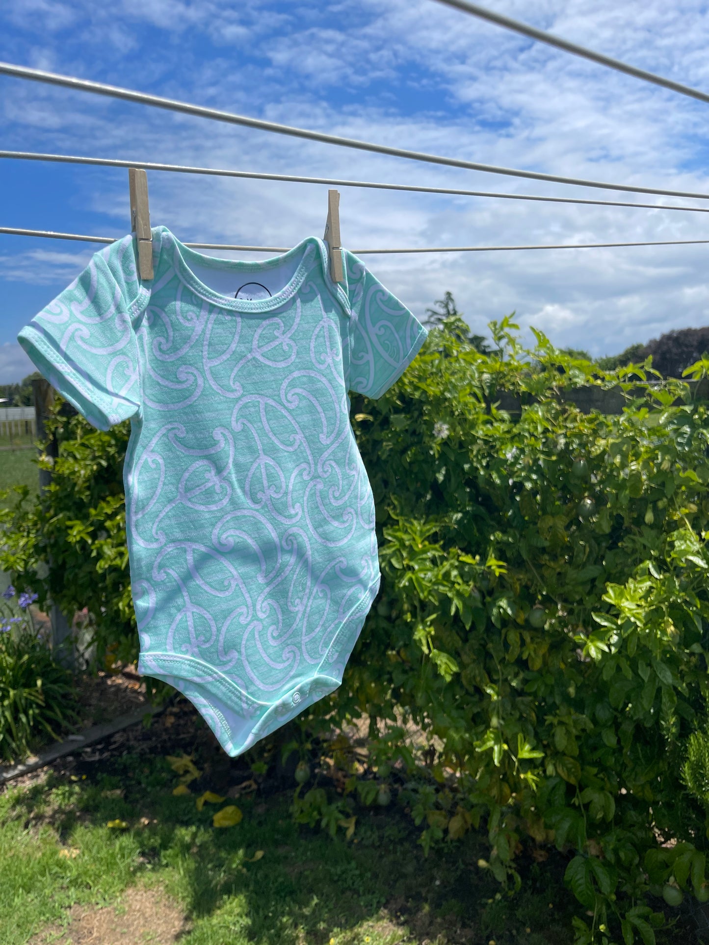 Raumati (Kārikiōrangi/Teal) T-Shirt Onesie