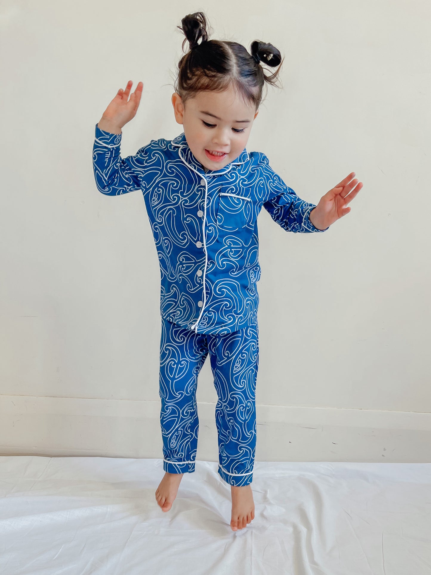 Whenua Pj Set (Kids Unisex Kikorangi)