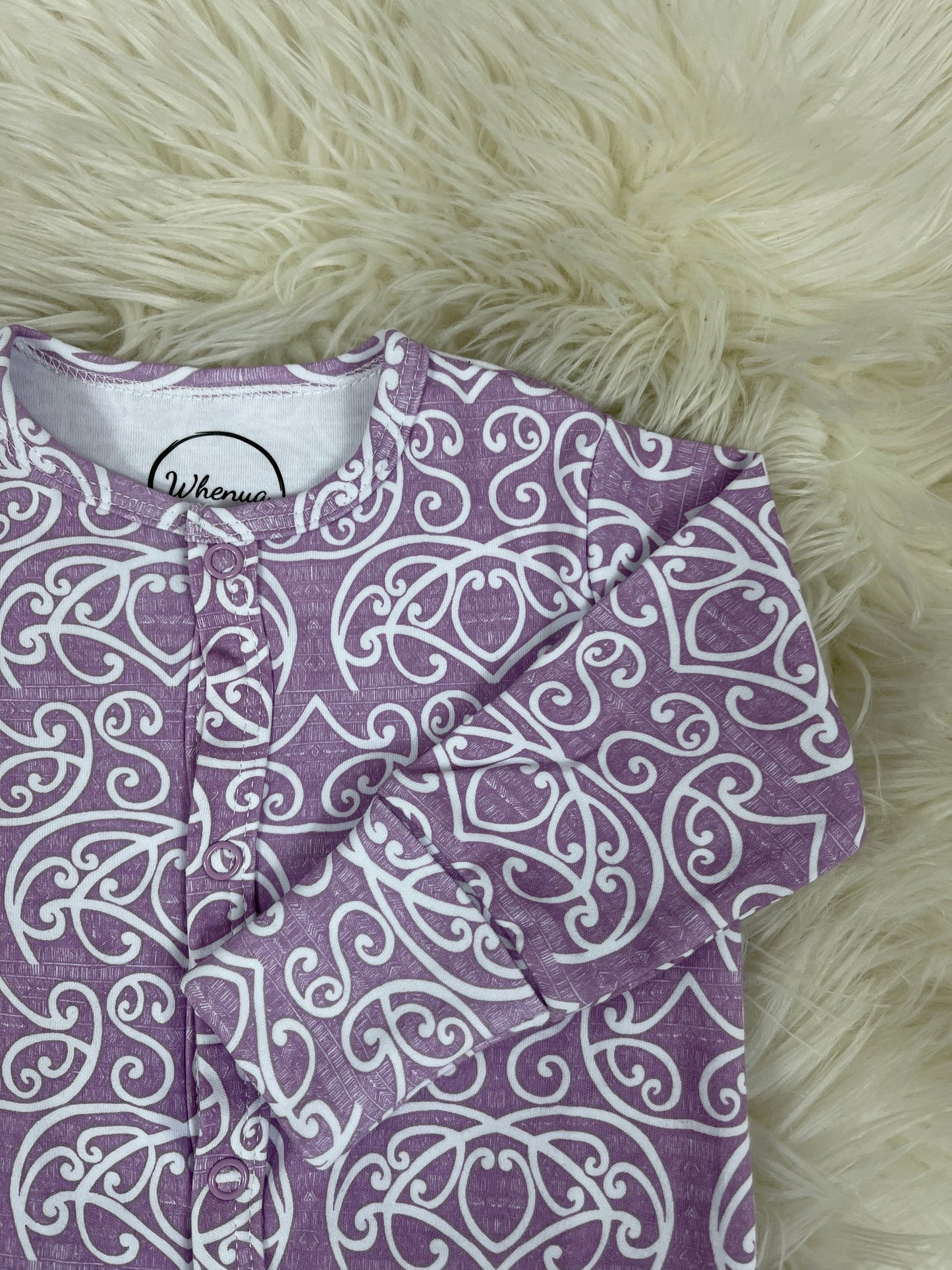Iti (Waiporoporo/Purple) Long Sleeve Onesie