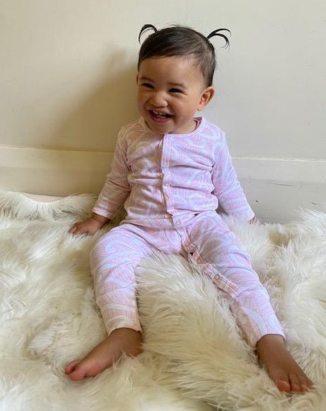 Nui (Māwhero/Pink) Long Sleeve Onesie