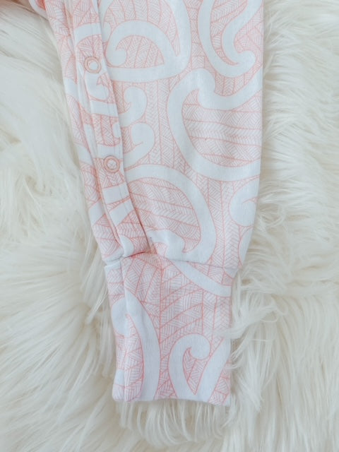 Nui (Māwhero/Pink) Long Sleeve Onesie