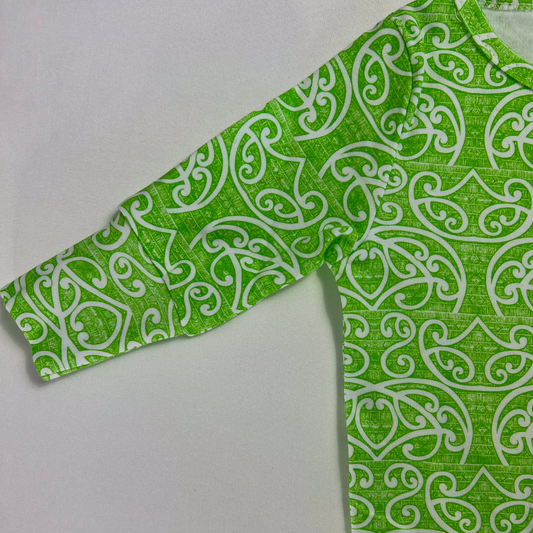 Iti (Kakariki/Green) long sleeve onesie
