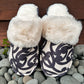 Slippers - (White - Maori Design)