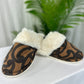 Slippers - (Tan - Maori Design)