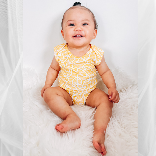 Raumati (Kōwhai/Yellow) Singlet Onesie