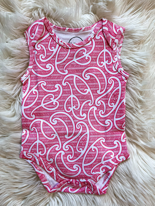 Raumati (Māwhero/Pink) Singlet Onesie