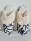 Slippers - (White - Maori Design)