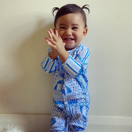 Poly (Blue) Long Sleeve Onesie