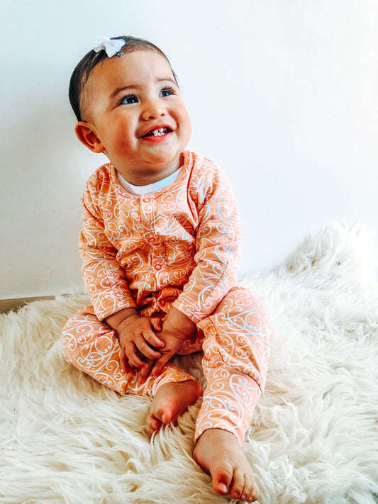 Iti (Arani/Orange) Long Sleeve Onesie