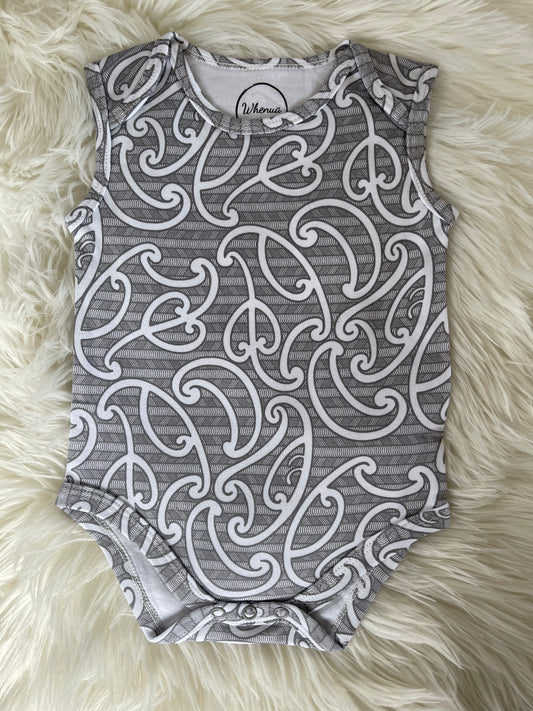 Raumati (Hina/Grey) Singlet Onesie