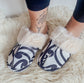 Slippers - (White - Maori Design)