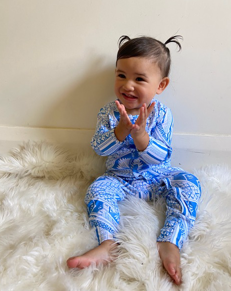 Poly (Blue) Long Sleeve Onesie